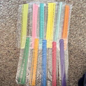 Colorful Scalloped Edge paper borders for scrapbooking pages